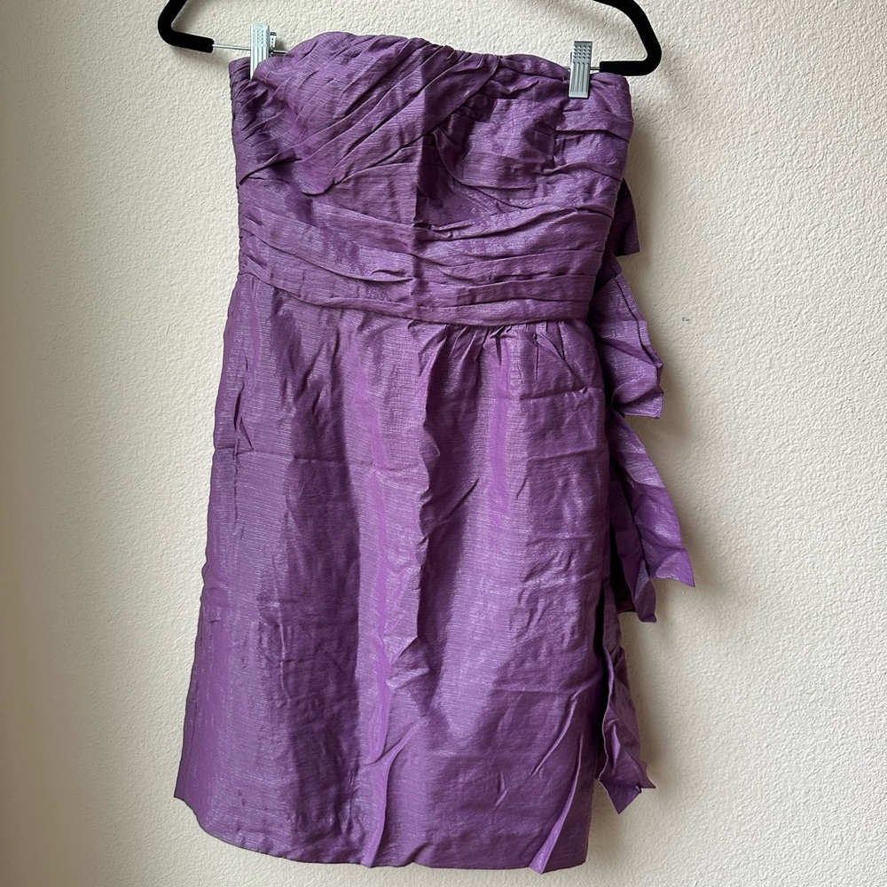 Bcbgeneration Purple Strapless Cocktail Dress - S… - image 1